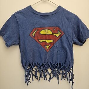 Hand-knotted Beachy Superman T-shirt